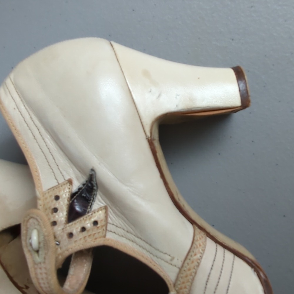 Antique Womens Heel Shoes Freidman Shelby St. Louis Children's Size 1 Theatre - Picture 8 of 13